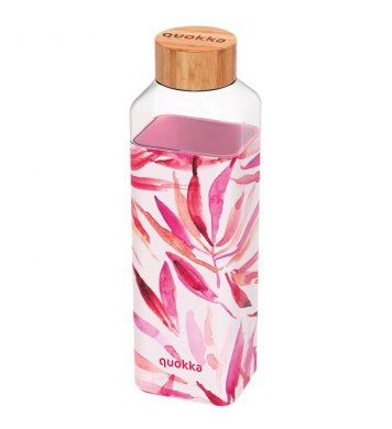 Quokka Skleněná láhev na vodu Storm 700ml - flora