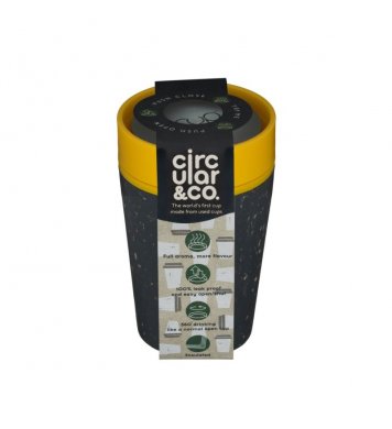 rCUP Kelímek 227ml - černá, žlutá circular cup 1