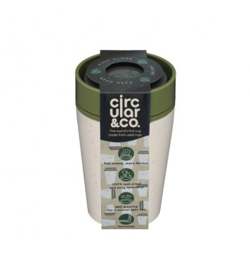 rCUP Kelímek 227ml - krémová, zelená circular cup 1