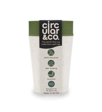 rCUP Kelímek 227ml - krémová, zelená circular cup 2