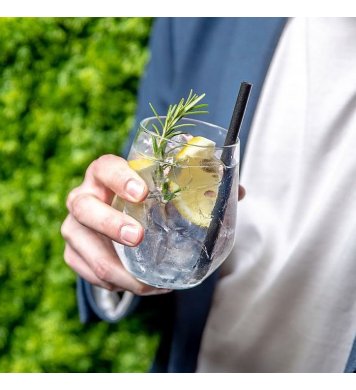 Refork bio rozložitelná brčka na koktejly a drinky černé