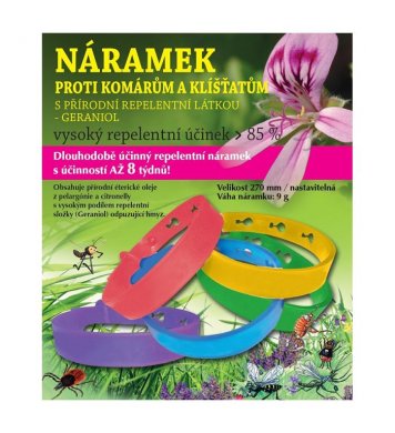 Přírodní náramek proti komárům a klíšťatům