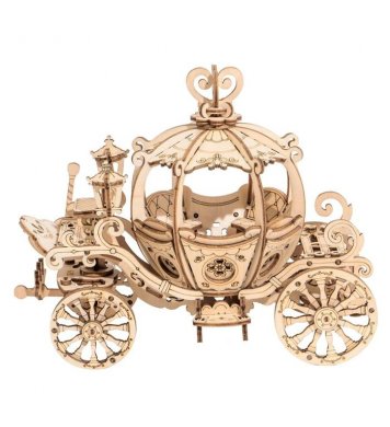 RoboTime Dřevěné 3D puzzle Pohádkový kočár