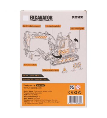 Návod k sestavení 3D puzzlí bagr