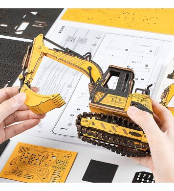 Dřevěné 3D puzzle motiv bagr RoboTime