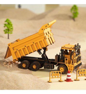 RoboTime Dřevěné dětské 3D puzzle Nákladní auto