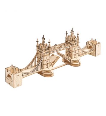 Dřevěné svítící 3D puzzle Tower Bridge