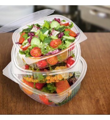  rPET Salátová miska oválná s víčkem 250ml (50ml) wimex obaly praha