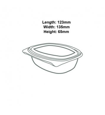 Salátová miska s víčkem 480ml bioplast PLA (50ks)
