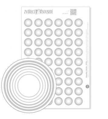 Samolepky na sklo proti ptákům 54ks - bílé kruhy