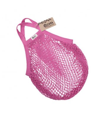 Síťovka z biobavlny s krátkým uchem 40x40cm - malina Tierra Organica