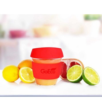 Skleněný hrníček na odnos kávy