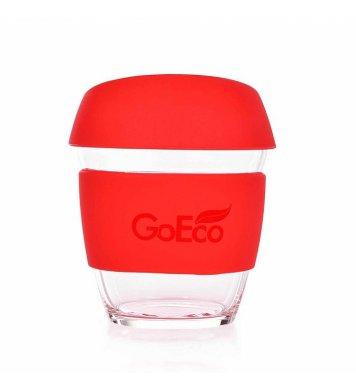 Skleněný hrnek Kelimero 300ml - červený Goeco