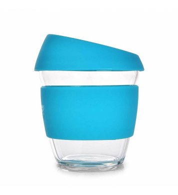 Skleněný hrnek Kelimero 300ml - tyrkysový Goeco