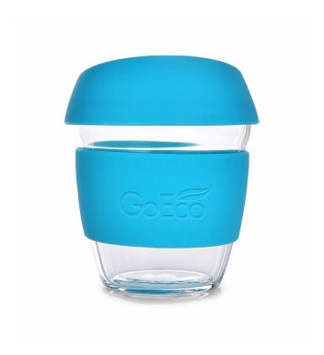 Skleněný hrnek Kelimero 300ml - tyrkysový Goeco