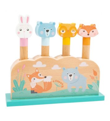 Small Foot Dřevěná vystřelovací hra zvířátka