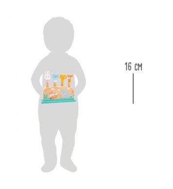 Small Foot Dřevěná vystřelovací hra zvířátka