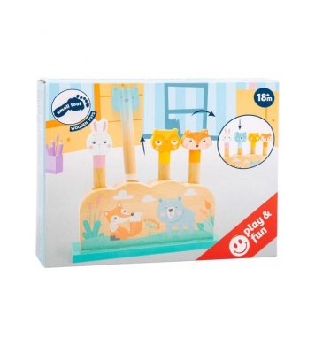 Small Foot Dřevěná vystřelovací hra zvířátka