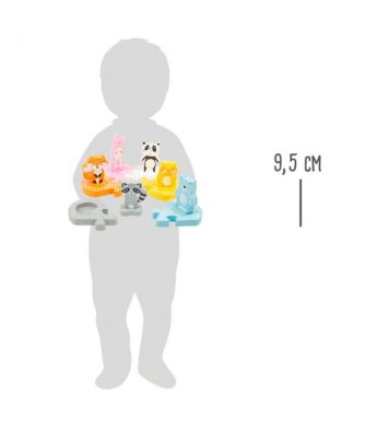 Small Foot Dřevěné vkládací puzzle zvířátka