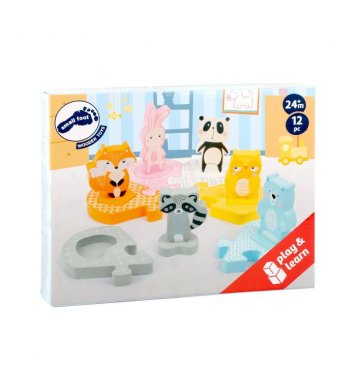 Small Foot Dřevěné vkládací puzzle zvířátka