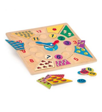 Small Foot Vkládací výukové puzzle nauč se hodiny