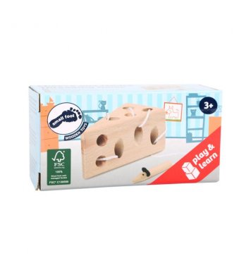 Small Foot Hra na provlékání - Sýr přírodní s myší