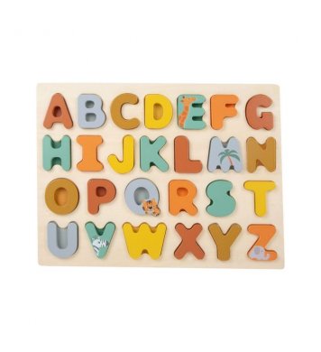 Small Foot Vkládací puzzle Safari abeceda