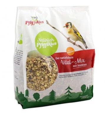 Směs krmení bez slupek Vital-Mix s hmyzem 2,5kg Pfiffikus