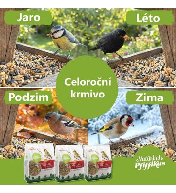 celoroční Směs krmení bez slupek Vital-Mix s hmyzem 1kg Pfiffikus