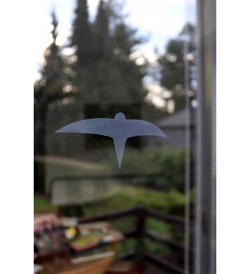 průhlednost zkušenosti Snímatelné UV Samolepky na sklo proti ptákům 12ks - siluety