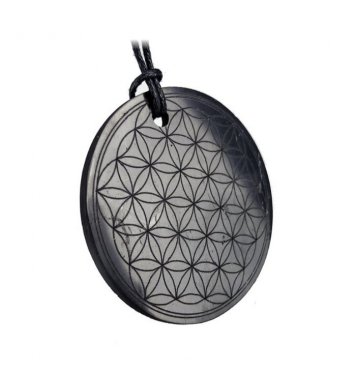 Šungitový přívěsek Květ života 4cm 2