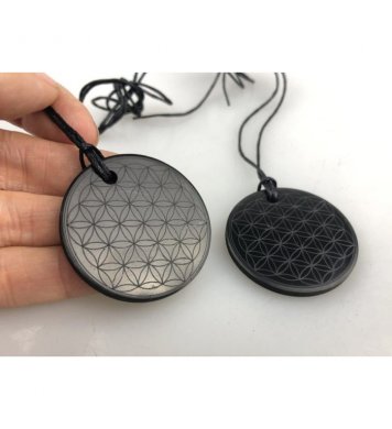 Šungitový přívěsek Květ života 4cm 3