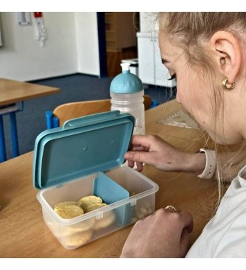 Svačinový box Zdravá sváča Scandi - šedomodrý R B Mědílek 4