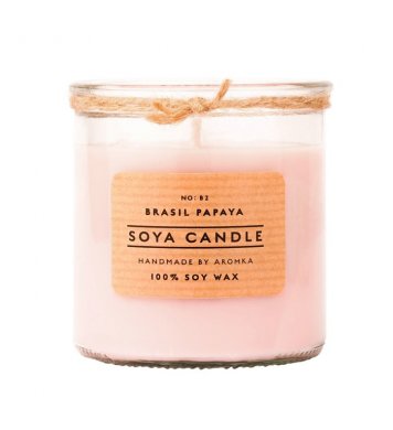 Svíčka ze sojového vosku 250ml - brazilská papaya Aromka
