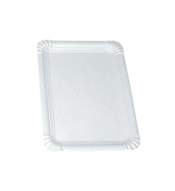 Tácek papírový 20x13cm - bílý (100ks)
