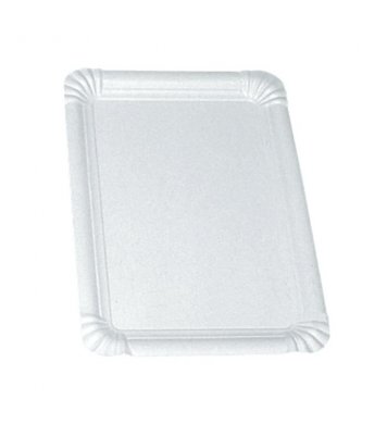 Tácek papírový 23x17cm - bílý (100ks)