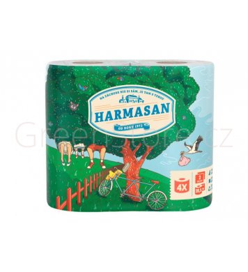 Toaletní recyklovaný papír - 4 role Harmasan