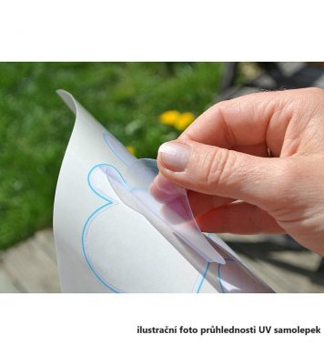 ochrana UV Samolepky na sklo proti ptákům 12ks - siluety s cikcak pruhy
