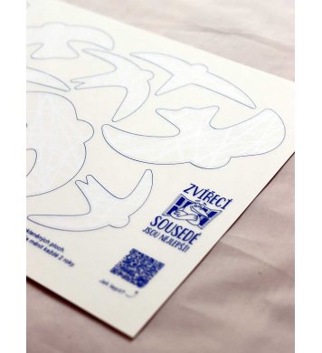 domácnost Snímatelné UV Samolepky na sklo proti ptákům 12ks - siluety s cikcak pruhy