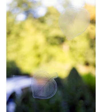 UV Samolepky na sklo proti nárazům ptáků 54ks - listy