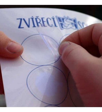 ochranné UV Samolepky na sklo proti ptákům 54ks - motýl v kolečku