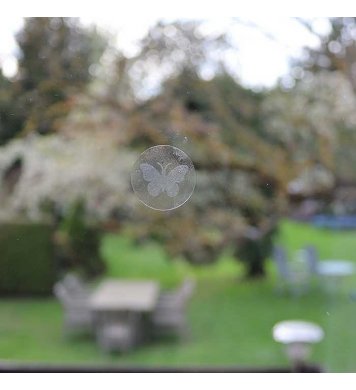 zvířecí sousedé UV Samolepky na sklo proti ptákům 54ks - motýl v kolečku