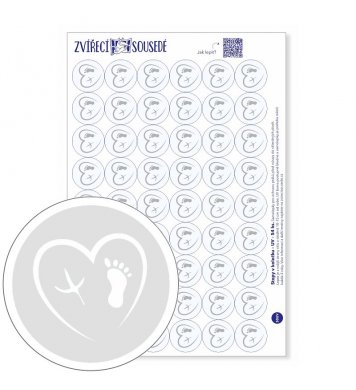 UV Samolepky na sklo proti ptákům 54ks - stopy v kolečku