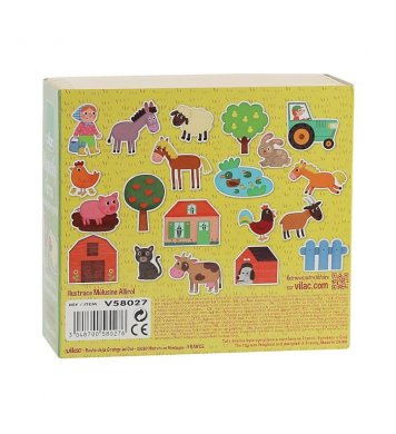 Vilac Dřevěné magnetky farma 20 ks