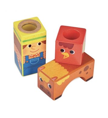 Vilac Dřevěné zvukové kostky Farma