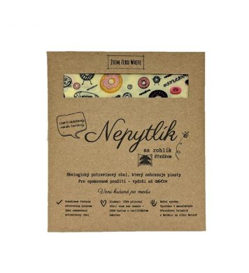 Voskovaná šitá kapsička na rohlík - 27x22cm Nepytlík 3