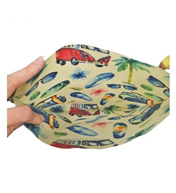 Voskovaná šitá kapsička na rohlík - Hawai 27x22cm Nepytlík