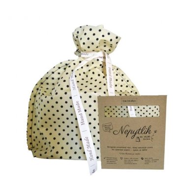 Voskovaný sáček na chleba - Tečky 32x30cm Nepytlík