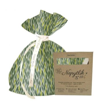 Voskovaný sáček na chleba - Lístky 32x30cm Nepytlík