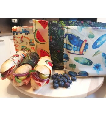 Voskovaný ubrousek 30x35cm - lístky Wrapík 2